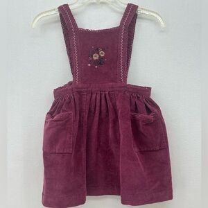 Jamie Kay Plum Corduroy Overall Dress NWT